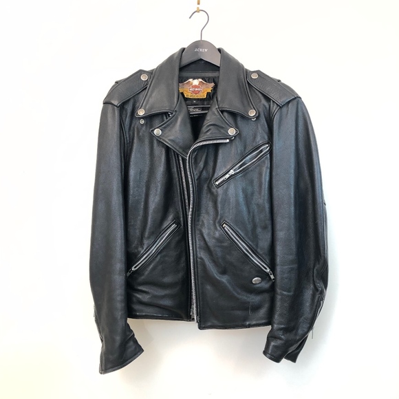 Harley-Davidson Vintage Leather Motorcycle Jacket - Picture 1 of 8